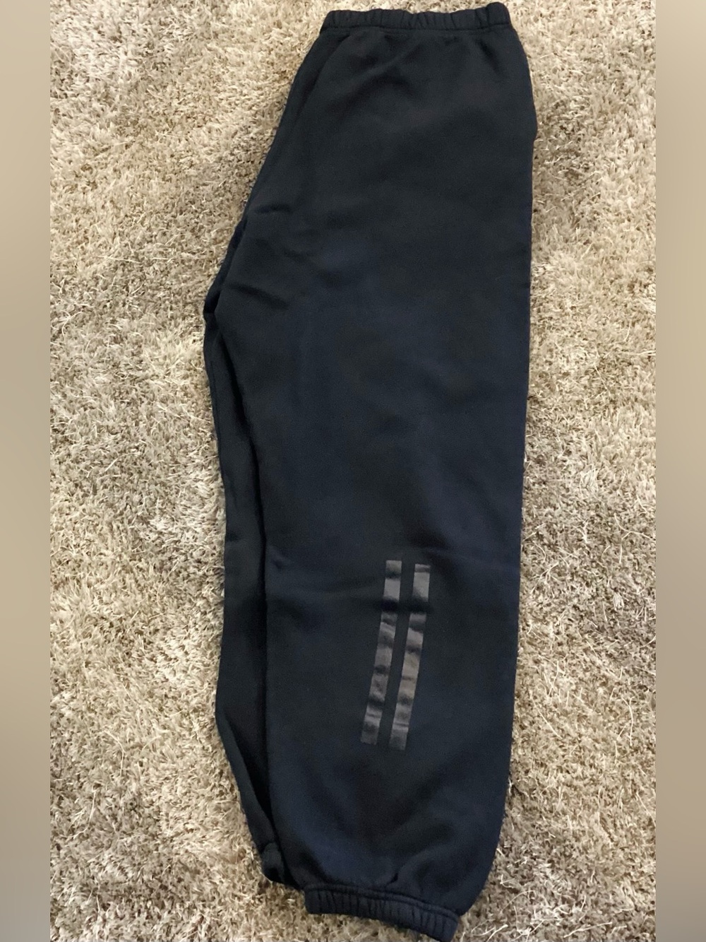 Black Core Sweatpants with Reflective Stripes Detail On The Back